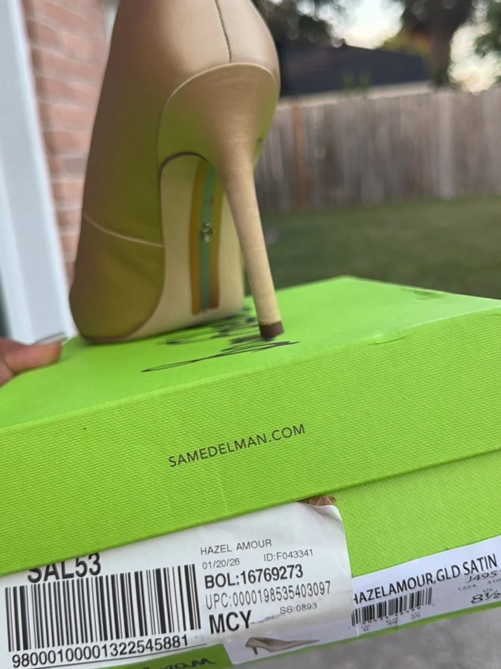 Sam Edelman Women's Nude Pointed-Toe Stiletto Pump